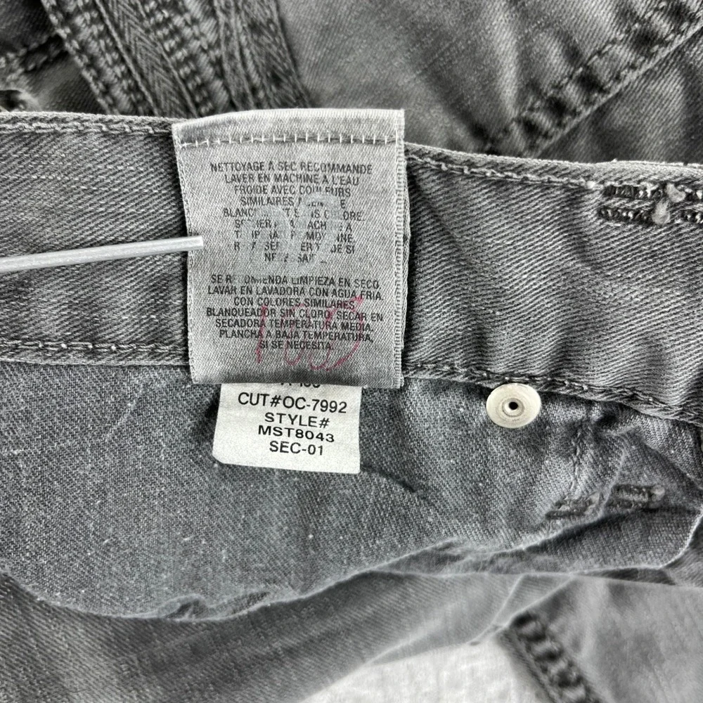 Taverniti So Jeans Mens 31x33 Grey Mec Tape 17 Distressed Straight Denim Pants